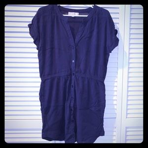 Loft Navy Swim Cover-up, L